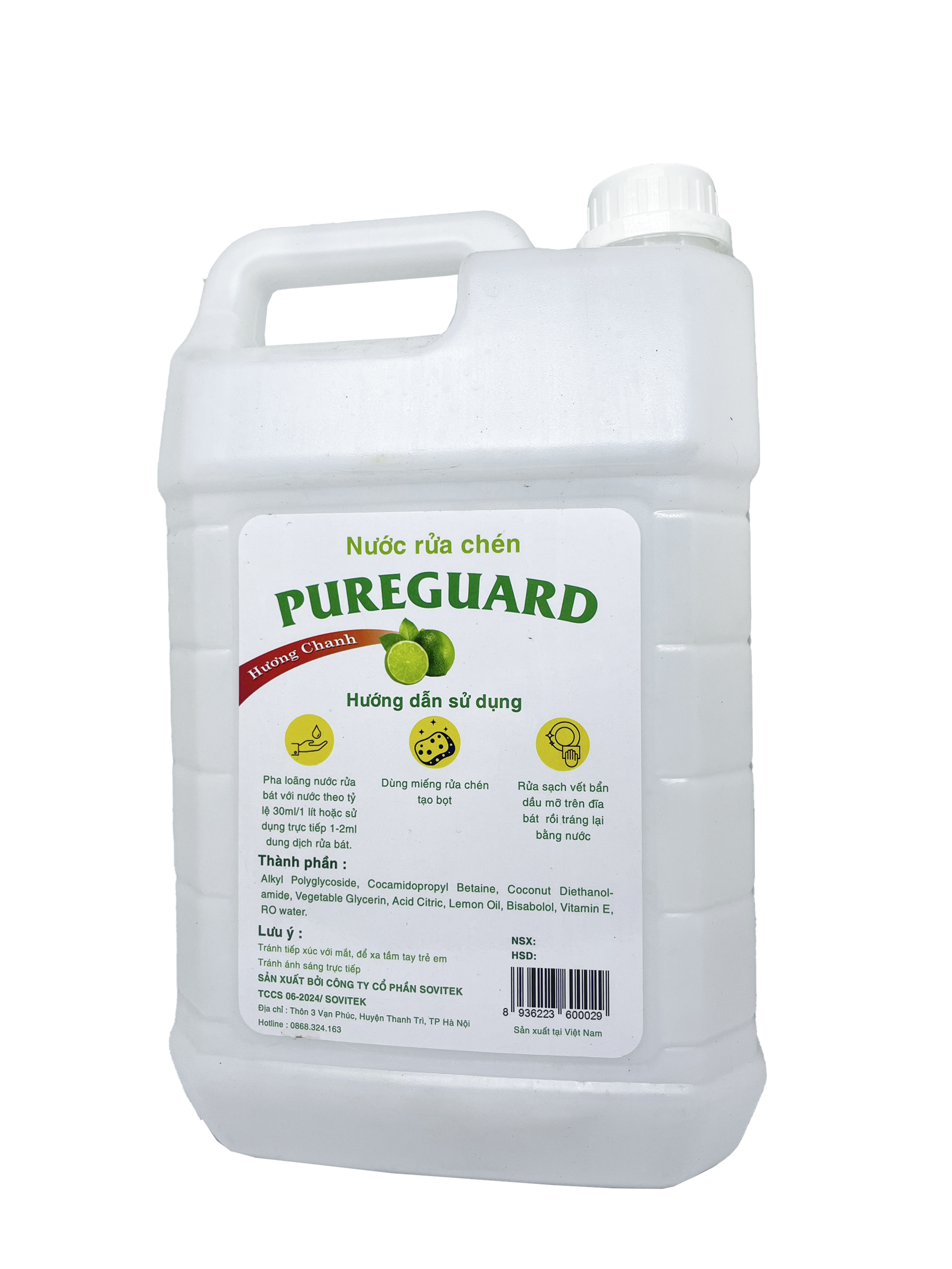 PURE GUARD Chanh - Dung dịch rửa bát